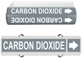 Carbon Dioxide High Performance Wrap Around & Strap On Pipe Marker