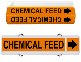 Chemical Feed High Performance Wrap Around & Strap On Pipe Marker