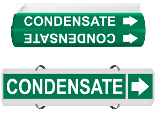 Condensate High Performance Wrap Around & Strap On Pipe Marker