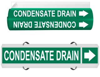 Condensate Drain High Performance Wrap Around & Strap On Pipe Marker
