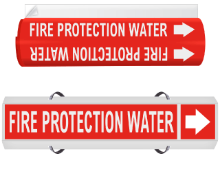 High Temp. Fire Protection Water Pipe Marker