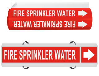 High Performance Fire Sprinkler Water Pipe Marker