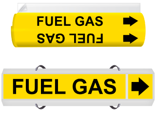 Fuel Gas High Performance Wrap Around & Strap On Pipe Marker