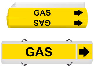 Gas High Performance Wrap Around & Strap On Pipe Marker