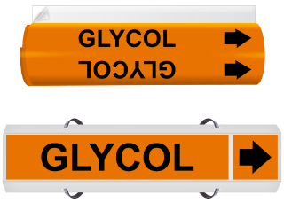 Glycol High Performance Wrap Around & Strap On Pipe Marker