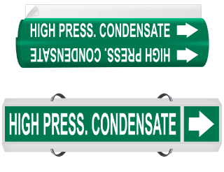 High Press Condensate High Performance Wrap Around & Strap On Pipe Marker
