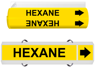 Hexane High Performance Wrap Around & Strap On Pipe Marker