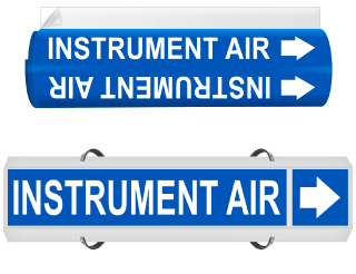Instrument Air High Performance Wrap Around & Strap On Pipe Marker