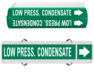 Low Press Condensate High Performance Wrap Around & Strap On Pipe Marker