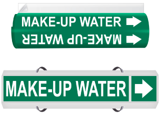 Make-Up Water High Performance Wrap Around & Strap On Pipe Marker
