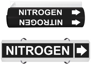 Nitrogen High Performance Wrap Around & Strap On Pipe Marker