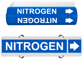 Nitrogen High Performance Wrap Around & Strap On Pipe Marker