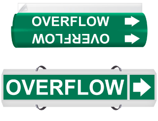 Overflow High Performance Wrap Around & Strap On Pipe Marker