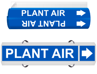 Plant Air High Performance Wrap Around & Strap On Pipe Marker