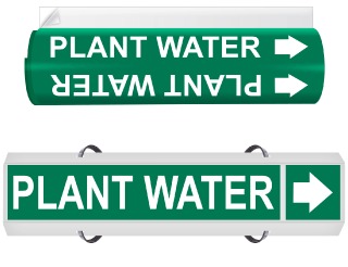 Plant Water High Performance Wrap Around & Strap On Pipe Marker