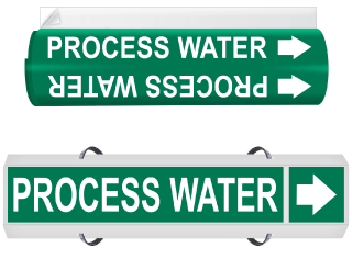 Process Water High Performance Wrap Around & Strap On Pipe Marker