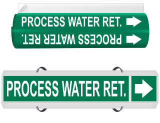 Process Water Ret. High Performance Wrap Around & Strap On Pipe Marker