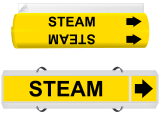 Steam High Performance Wrap Around & Strap On Pipe Marker