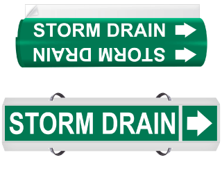 Storm Drain High Performance Wrap Around & Strap On Pipe Marker