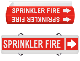 High Performance Sprinkler Fire Pipe Marker