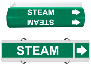 Steam High Performance Wrap Around & Strap On Pipe Marker