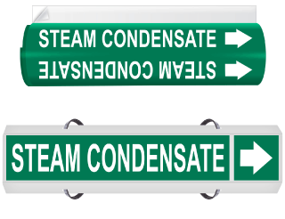 Steam Condensate High Performance Wrap Around & Strap On Pipe Marker