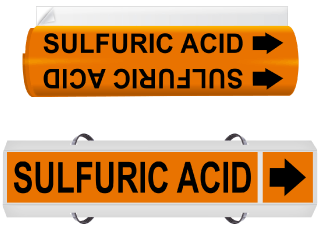 Sulfuric Acid High Performance Wrap Around & Strap On Pipe Marker