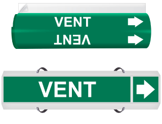 Vent High Performance Wrap Around & Strap On Pipe Marker