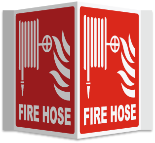 Fire Hose 3-Way Sign