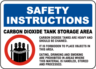Carbon Dioxide Safety Instructions Sign