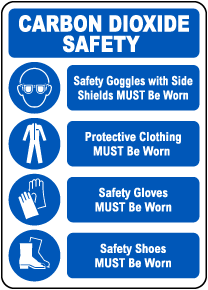 Carbon Dioxide Safety PPE Sign