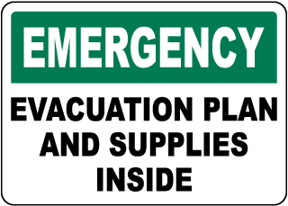 Emergency Evacuation Plan Sign