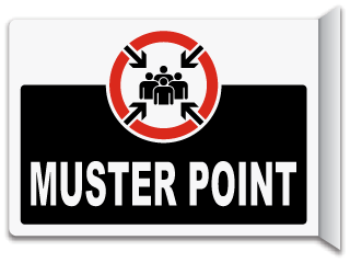 Muster Point 2-Way Sign