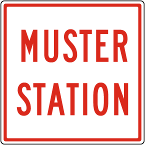Muster Station Sign