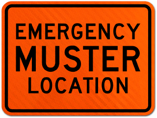 Emergency Muster Location Sign