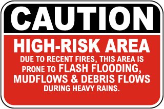 Caution High-Risk Area Sign