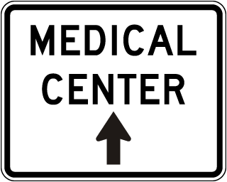 Medical Center (Upward Arrow) Sign