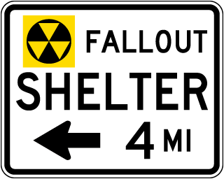 Fallout Shelter (Left Arrow) Sign