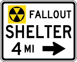 Fallout Shelter (Right Arrow) Sign