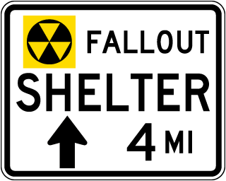 Fallout Shelter (Upward Arrow) Sign
