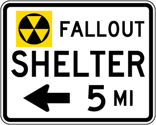 Fallout Shelter 5 MI (Left Arrow) Sign