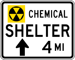 Chemical Shelter (Upward Arrow) Sign