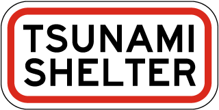Tsunami Shelter Sign