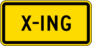 Golf Cart Crossing Plaque Sign