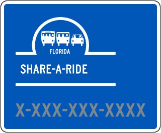 Custom Share-A-Ride Sign 