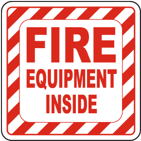 Fire Equipment Inside Label
