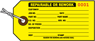 Repairable or Rework Tag