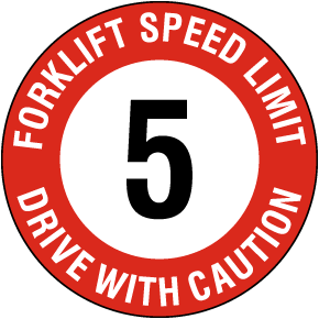 Custom Forklift Speed Limit Floor Sign