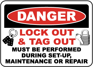 Danger Lock Out & Tag Out Label