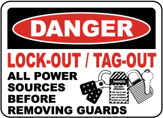 Danger Lock-Out Tag-Out Power Label